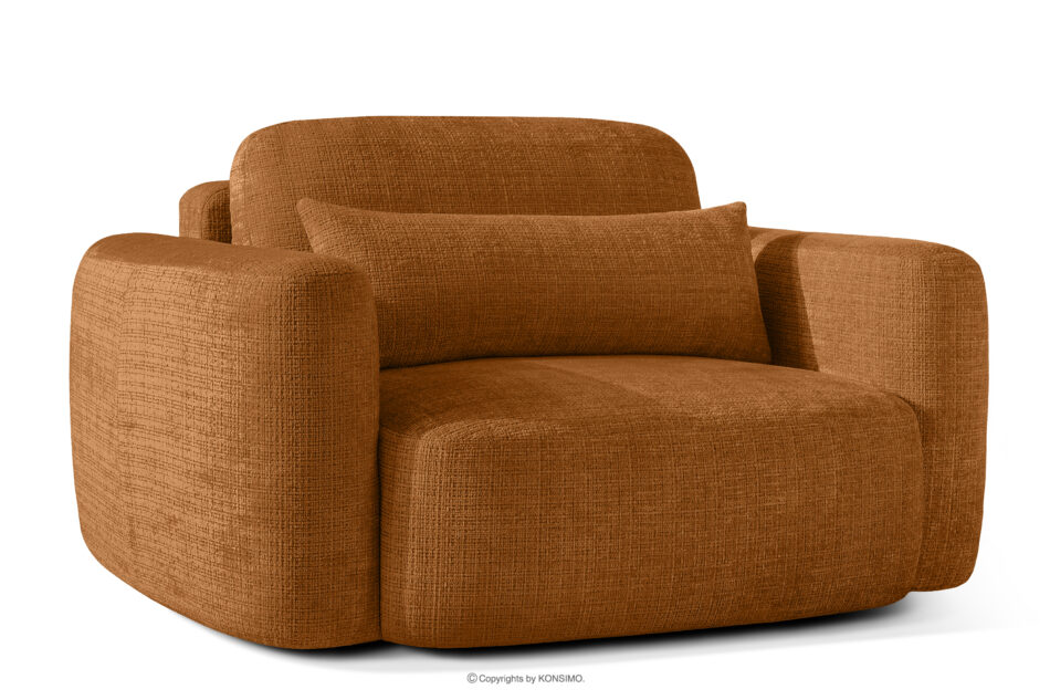 ELOSA Sofa i fotel w stylu japońskim w tkaninie szenil rudy rudy - zdjęcie 18