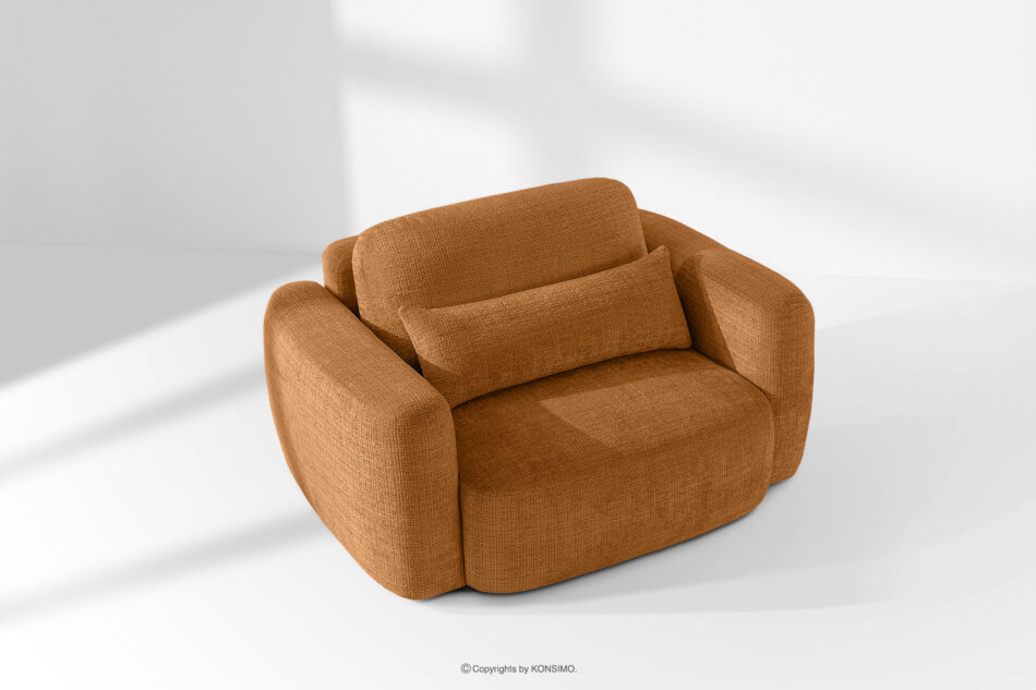 ELOSA Sofa i fotel w stylu japońskim w tkaninie szenil rudy rudy - zdjęcie 24