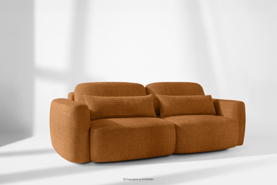 ELOSA Sofa i fotel w stylu japońskim w tkaninie szenil rudy rudy - zdjęcie 27