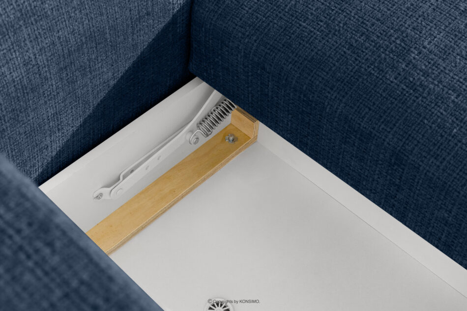 ELOSA Sofa i fotel w stylu japońskim w tkaninie szenil granatowy granatowy - zdjęcie 14