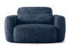 ELOSA Sofa i fotel w stylu japońskim w tkaninie szenil granatowy granatowy - zdjęcie 17