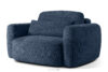ELOSA Sofa i fotel w stylu japońskim w tkaninie szenil granatowy granatowy - zdjęcie 18