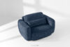 ELOSA Sofa i fotel w stylu japońskim w tkaninie szenil granatowy granatowy - zdjęcie 25