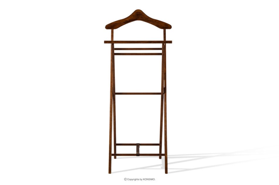 AGLAS Wieszak na garnitur drewno bukowe brązowy brązowy - zdjęcie 2