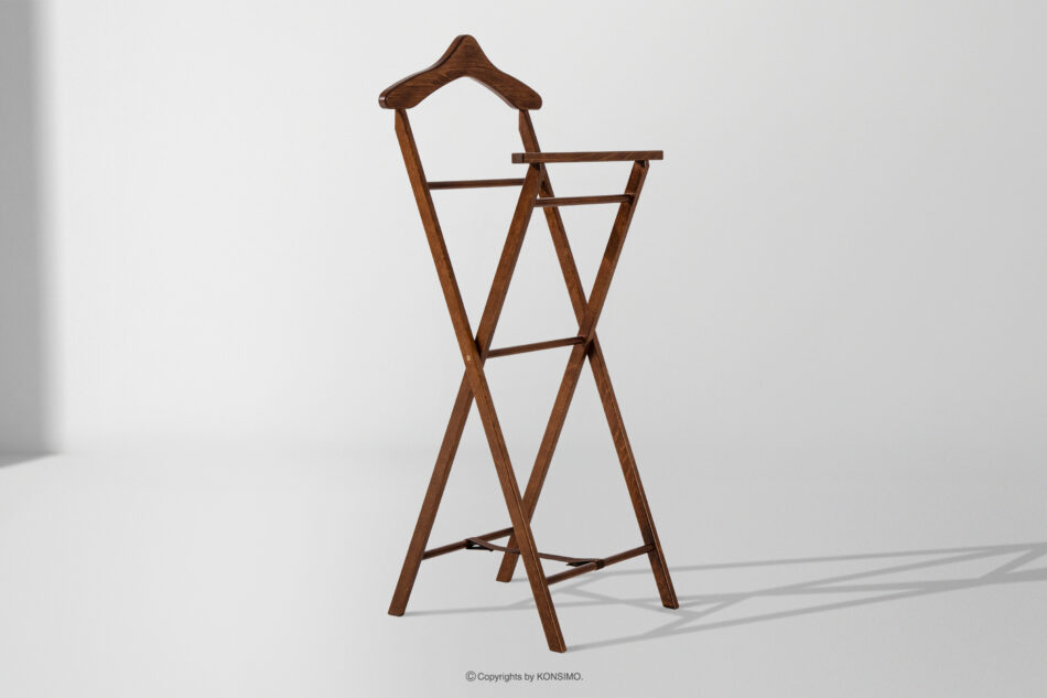 AGLAS Wieszak na garnitur drewno bukowe brązowy brązowy - zdjęcie 8