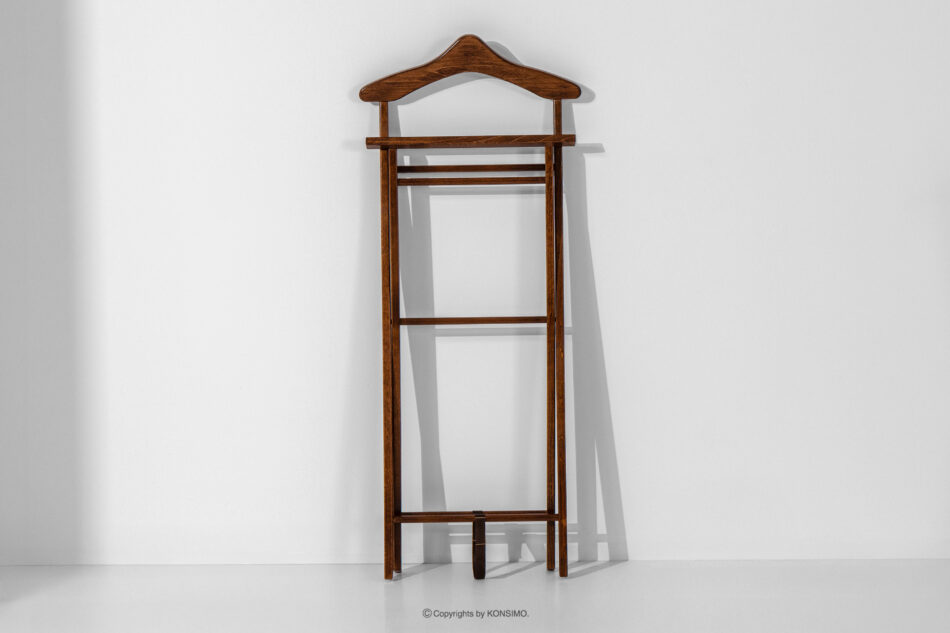 AGLAS Wieszak na garnitur drewno bukowe brązowy brązowy - zdjęcie 9