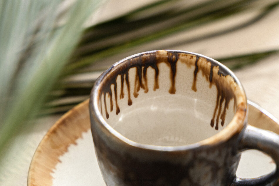 PRIMA Filiżanka do espresso ręcznie szkliwiona jasny beżowy jasny beżowy - zdjęcie 7