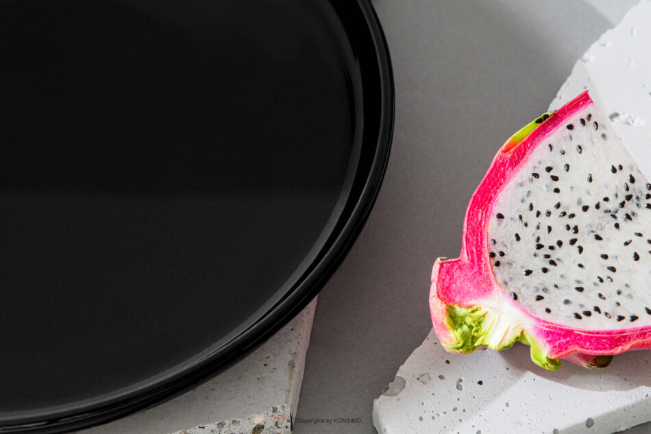 VICTO Talerz deserowy czarny połysk czarny połysk - zdjęcie 5