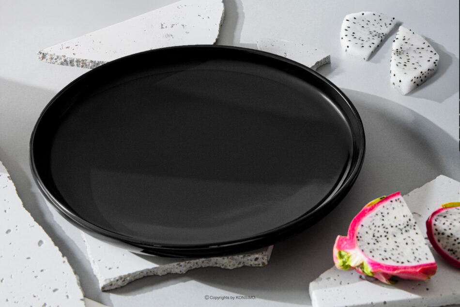 VICTO Talerz obiadowy czarny połysk czarny połysk - zdjęcie 1