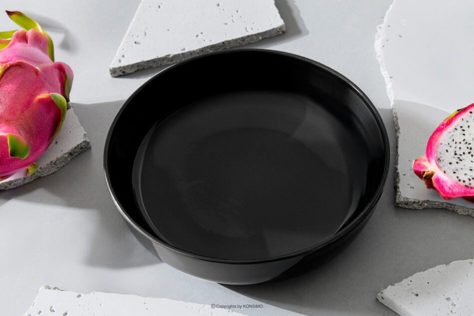 VICTO Zestaw obiadowy czarny połysk 6os. (24 el.) czarny połysk - zdjęcie 12