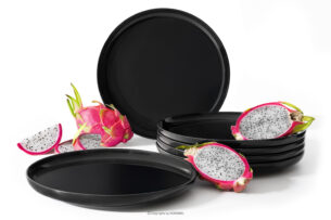 VICTO, https://konsimo.pl/kolekcja/victo/ Talerz obiadowy czarny połysk 6szt. czarny połysk - zdjęcie