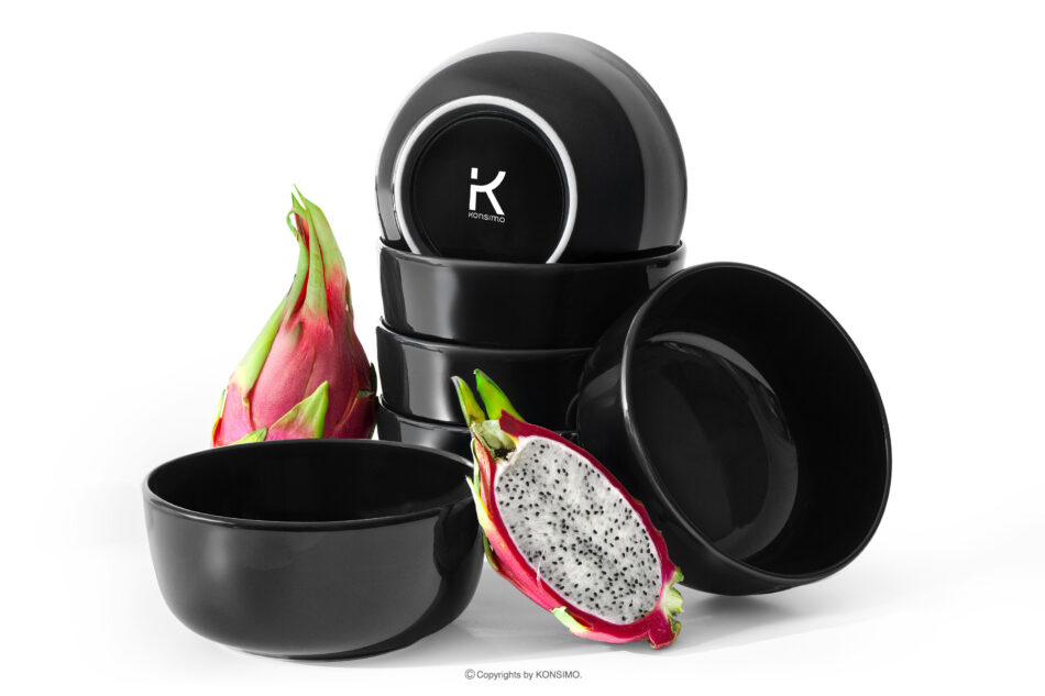 VICTO Miska czarny połysk 6szt. czarny połysk - zdjęcie 0