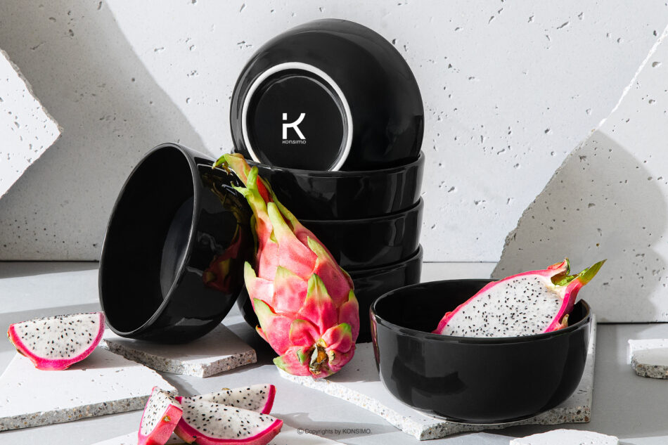 VICTO Miska czarny połysk 6szt. czarny połysk - zdjęcie 1