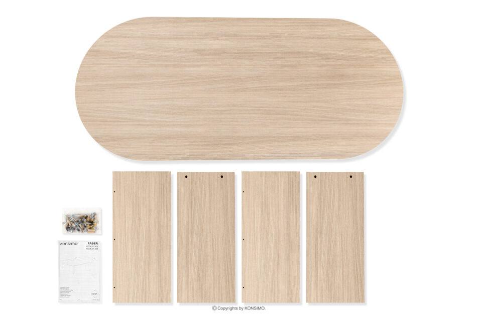 FABER Stół do jadalni w stylu modern dąb jasny dąb jasny - zdjęcie 9