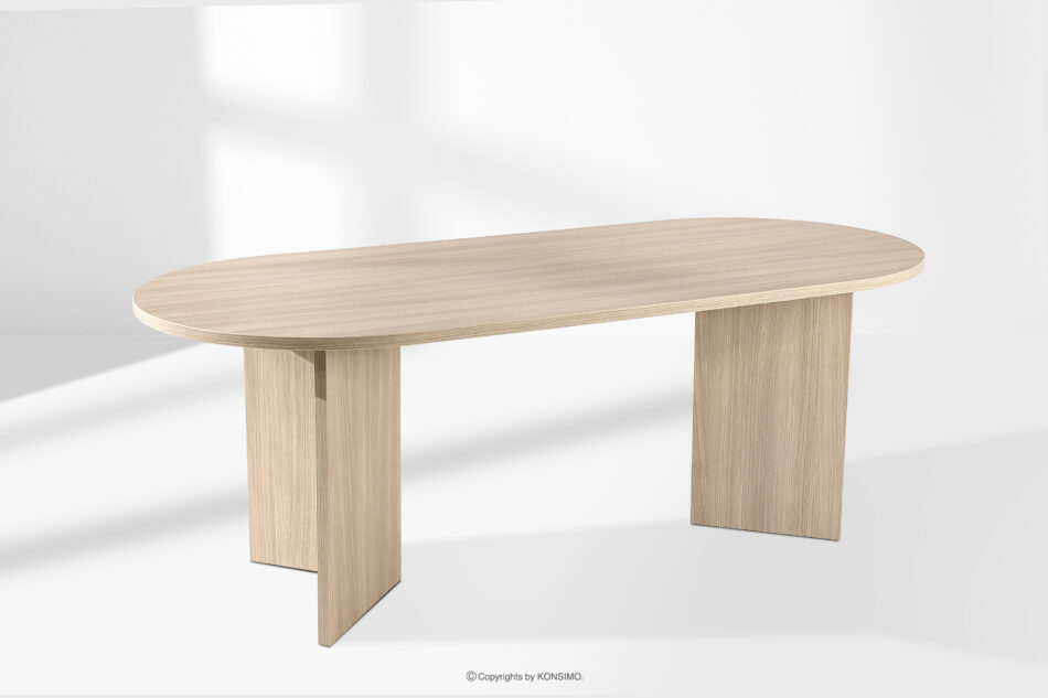 FABER Stół do jadalni w stylu modern dąb jasny dąb jasny - zdjęcie 1