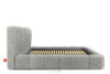 MERIDE Łóżko tapicerowane 160 cm z pikowaniem jasny szary jasny szary - zdjęcie 5