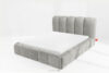 MERIDE Łóżko tapicerowane 160 cm z pikowaniem jasny szary jasny szary - zdjęcie 14