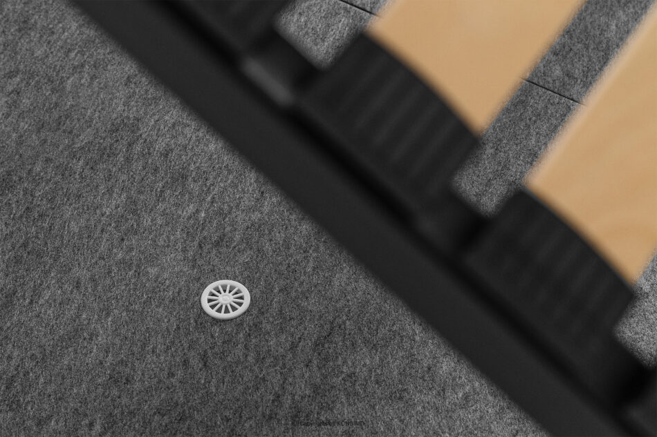 MERIDE Łóżko tapicerowane 160 cm z pikowaniem jasny szary jasny szary - zdjęcie 19