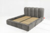 MERIDE Łóżko tapicerowane 160 cm z pikowaniem ciemny szary ciemny szary - zdjęcie 13