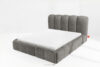MERIDE Łóżko tapicerowane 160 cm z pikowaniem ciemny szary ciemny szary - zdjęcie 14
