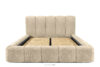MERIDE Łóżko tapicerowane 160 cm w stylu japandi z pikowaniem beżowy beżowy - zdjęcie 4