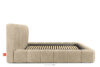 MERIDE Łóżko tapicerowane 160 cm w stylu japandi z pikowaniem beżowy beżowy - zdjęcie 5