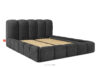 MERIDE Łóżko tapicerowane 180 cm z pikowaniem antracytowy antracytowy - zdjęcie 3