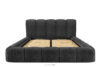 MERIDE Łóżko tapicerowane 180 cm z pikowaniem antracytowy antracytowy - zdjęcie 4