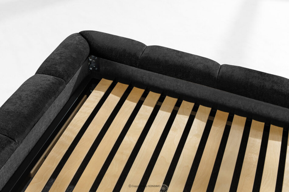 MERIDE Łóżko tapicerowane 180 cm z pikowaniem antracytowy antracytowy - zdjęcie 17