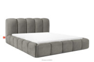 Łóżko tapicerowane 180 cm z pikowaniem ciemny szary