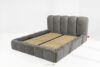 MERIDE Łóżko tapicerowane 180 cm z pikowaniem ciemny szary ciemny szary - zdjęcie 13