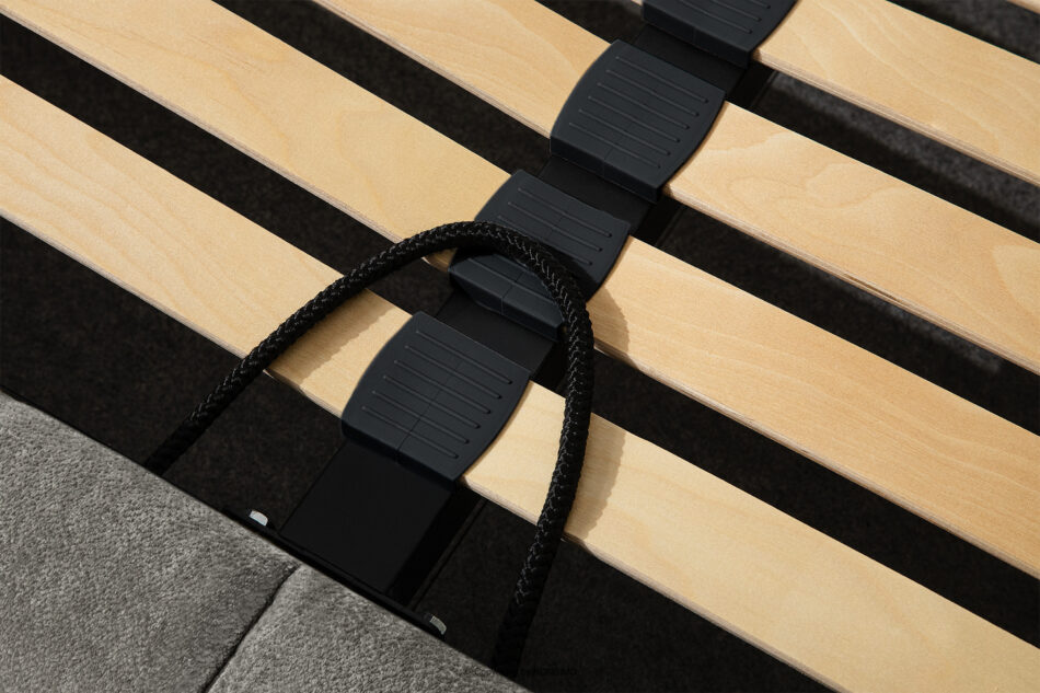 MERIDE Łóżko tapicerowane 180 cm z pikowaniem ciemny szary ciemny szary - zdjęcie 15