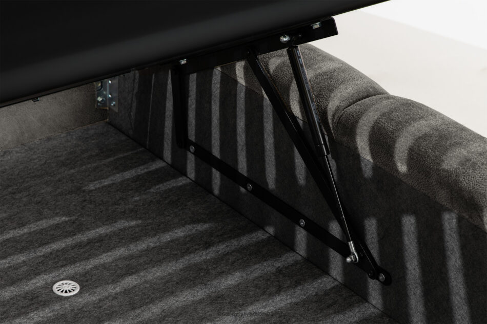 MERIDE Łóżko tapicerowane 180 cm z pikowaniem ciemny szary ciemny szary - zdjęcie 16