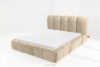 MERIDE Łóżko tapicerowane 180 cm w stylu japandi z pikowaniem beżowy beżowy - zdjęcie 14
