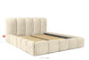 MERIDE Łóżko tapicerowane 180 cm w stylu japandi z pikowaniem ecru ecru - zdjęcie 3