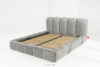 MERIDE Łóżko tapicerowane 200 cm z pikowaniem jasny szary jasny szary - zdjęcie 13