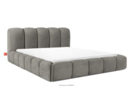 Łóżko tapicerowane 200 cm z pikowaniem ciemny szary