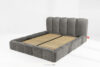 MERIDE Łóżko tapicerowane 200 cm z pikowaniem ciemny szary ciemny szary - zdjęcie 13
