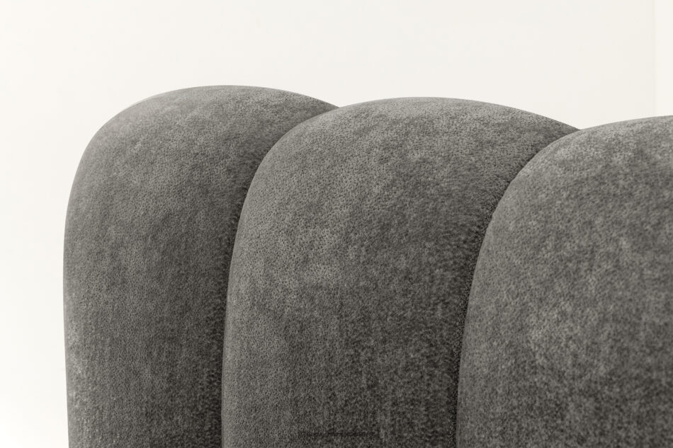 MERIDE Łóżko tapicerowane 200 cm z pikowaniem ciemny szary ciemny szary - zdjęcie 14