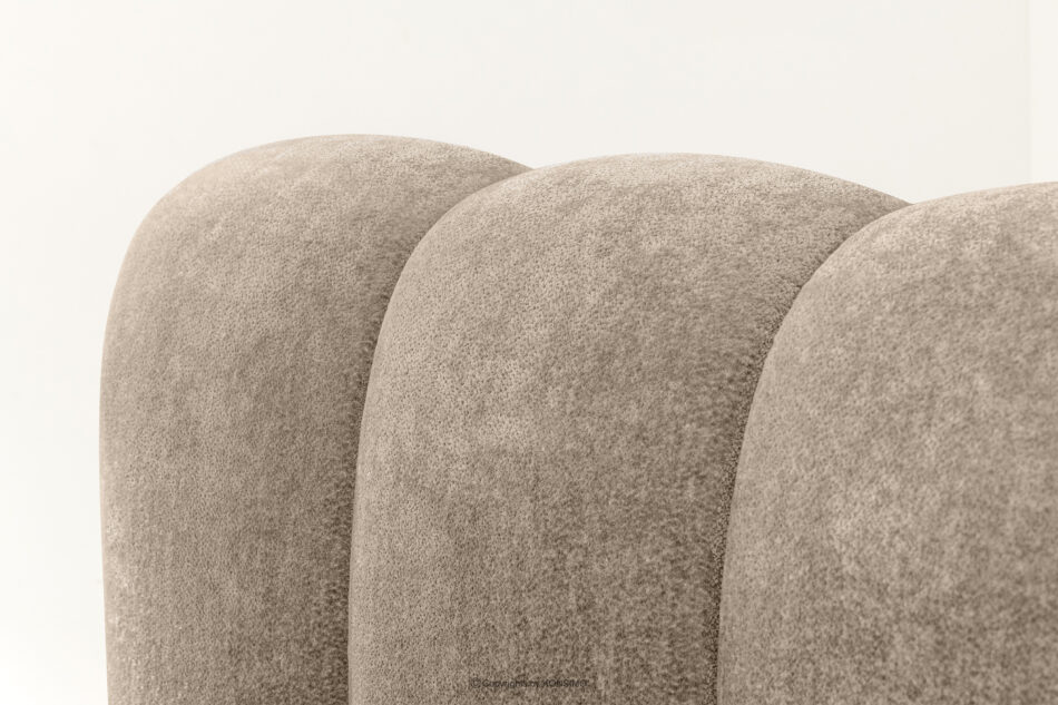 MERIDE Łóżko tapicerowane 200 cm w stylu japandi z pikowaniem szarobeżowy szarobeżowy - zdjęcie 14