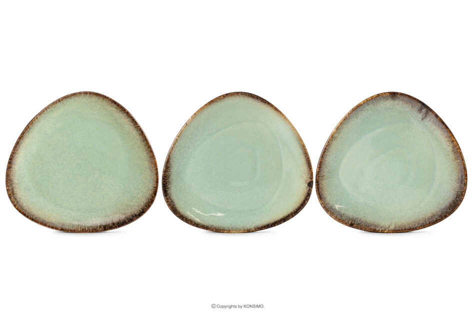 PRIMA Talerz obiadowy ręcznie szkliwiony szałwiowy szałwiowy - zdjęcie 5