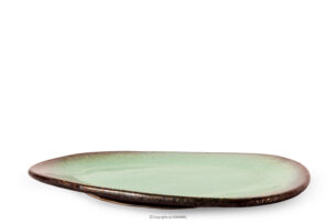 PRIMA, https://konsimo.pl/kolekcja/prima/ Talerz deserowy ręcznie szkliwiony szałwiowy szałwiowy - zdjęcie