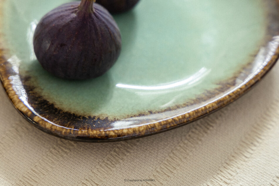 PRIMA Talerz śniadaniowy ręcznie szkliwiony szałwiowy szałwiowy - zdjęcie 7