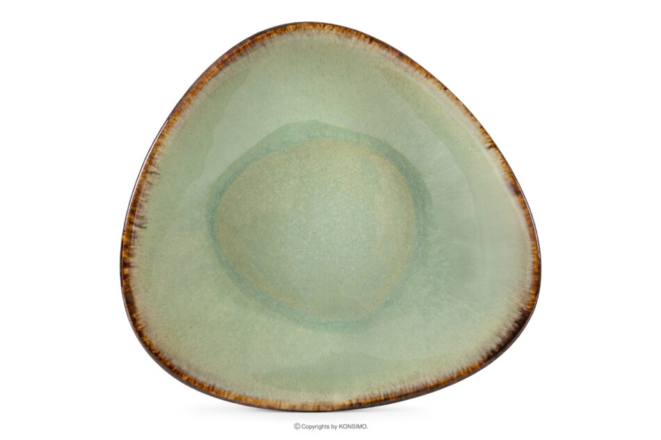 PRIMA Talerz głęboki ręcznie szkliwiony szałwiowy szałwiowy - zdjęcie 4