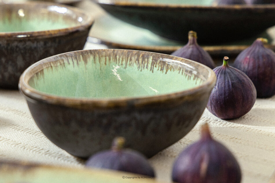 PRIMA Salaterka ręcznie szkliwiona szałwiowy szałwiowy - zdjęcie 6