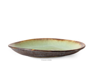 PRIMA, https://konsimo.pl/kolekcja/prima/ Patera głęboka ręcznie szkliwiona szałwiowy szałwiowy - zdjęcie