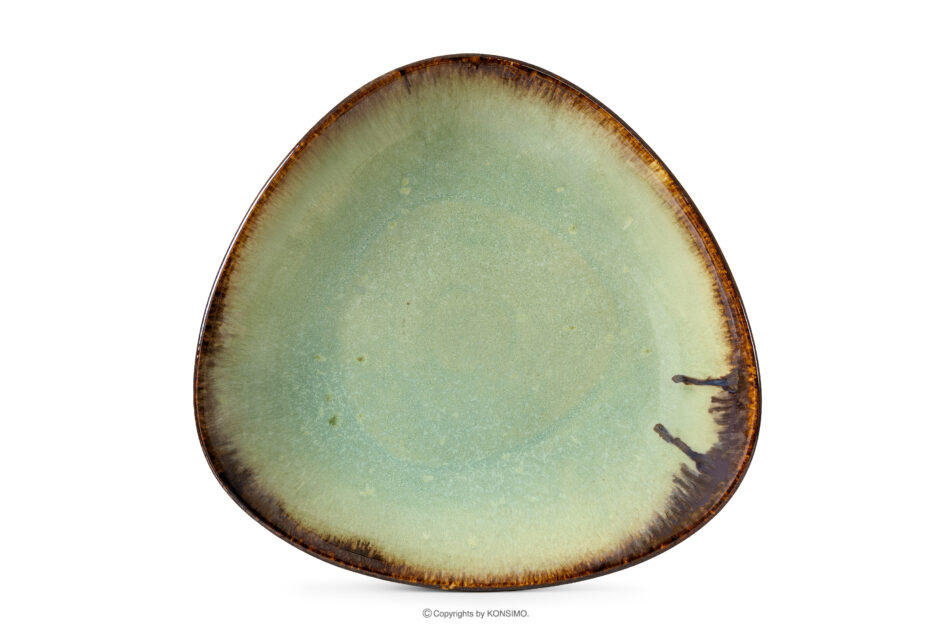 PRIMA Patera głęboka ręcznie szkliwiona szałwiowy szałwiowy - zdjęcie 4