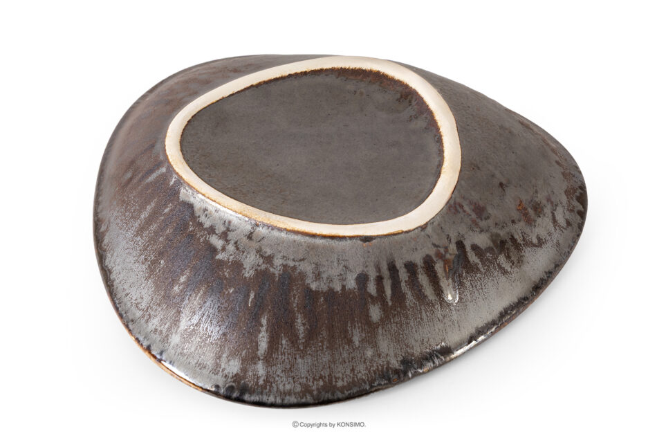 PRIMA Patera głęboka ręcznie szkliwiona szałwiowy szałwiowy - zdjęcie 3