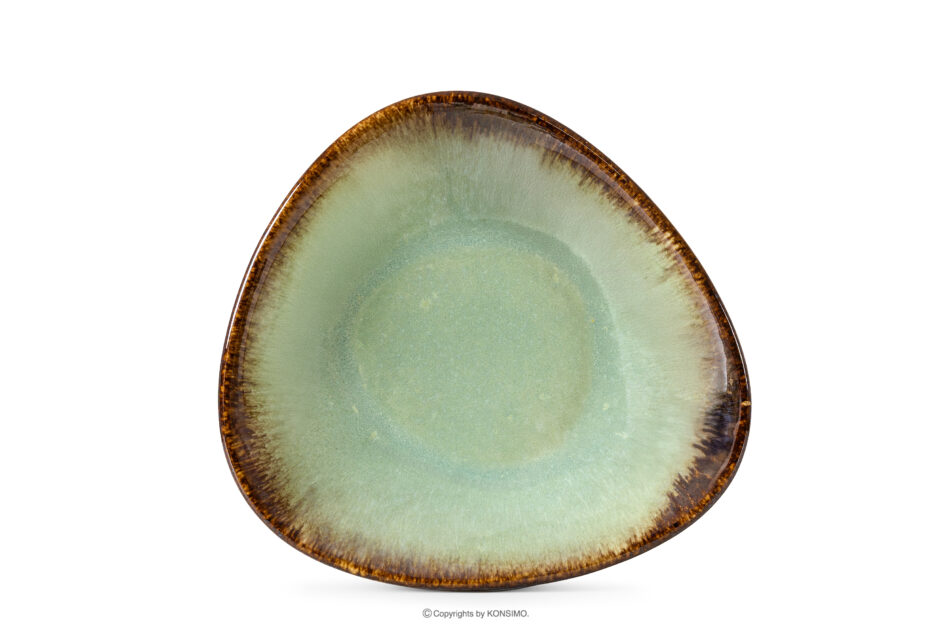 PRIMA Patera głęboka ręcznie szkliwiona szałwiowy szałwiowy - zdjęcie 4