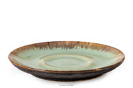 Spodek filiżanki do kawy ręcznie szkliwiony szałwiowy